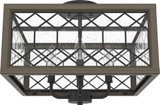 Hunter Lighting 19377 Chevron Modern Rustic Iron Exterior Ceiling Light