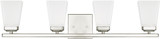Home Place 114441PN-334 Baxley Polished Nickel 4-Light Bathroom Lighting