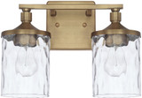Home Place 128821AD-451 Colton Contemporary Aged Brass 2-Light Lighting For Bathroom