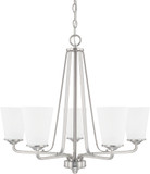 Home Place 414151BN-331 Braylon Brushed Nickel Chandelier Lighting