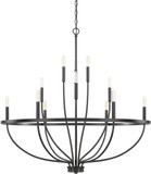 Home Place 428501MB Greyson Contemporary Matte Black Lighting Chandelier