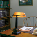 House of Troy DSK430MB Shelburne Marble Banker's Lamp
