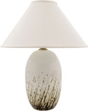 House of Troy GS150-DWG Scatchard Decorated White Gloss Table Lamp