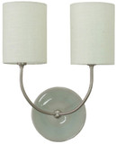 House of Troy GS775-2-SNGG Scatchard Contemporary Gray Gloss and Satin Nickel Lighting Sconce