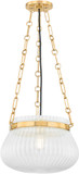 Hudson Valley 1113-AGB Granby Modern Aged Brass 13" Hanging Light