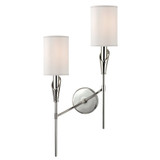 Hudson Valley 1312L-PN Tate Polished Nickel Finish 13" Wide Lighting Sconce