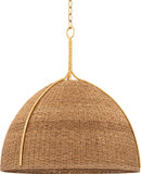 Hudson Valley 1728-VGL Woodlawn Contemporary Vintage Gold Leaf Hanging Light Fixture