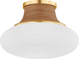 Hudson Valley 2310-AGB Pearl River Contemporary Aged Brass 15" Flush Mount Lighting
