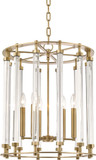 Hudson Valley 2818-AGB Haddon Modern Aged Brass 18" Foyer Lighting Fixture