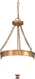 Hudson Valley 324-AGB Barrington Aged Brass 14" Pendant Lighting Fixture
