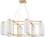 Hudson Valley 3478-AGB Pebble Modern Aged Brass Chandelier Lamp