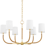 Hudson Valley 3534-AGB Webson Aged Brass Chandelier Lighting