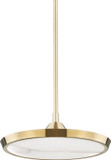 Hudson Valley 3616-AGB Draper Contemporary Aged Brass LED 15.5" Pendant Light