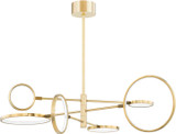 Hudson Valley 4106-AGB Saturn Contemporary Aged Brass LED Lighting Chandelier