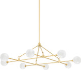 Hudson Valley 4846-AGB Andrews Contemporary Aged Brass LED Lighting Chandelier
