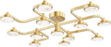 Hudson Valley 6343-AGB Meander Contemporary Aged Brass LED 43" Overhead Light Fixture