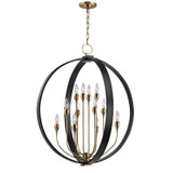 Hudson Valley 6730-AOB Dresden Contemporary Aged Old Bronze Foyer Lighting Fixture