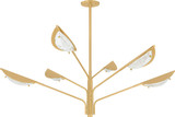 Hudson Valley 7506-AGB Levin Modern Aged Brass Lighting Chandelier