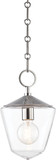 Hudson Valley 8308-PN Greene Contemporary Polished Nickel Mini Hanging Lamp