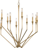 Hudson Valley 8510-AGB Archie Modern Aged Brass Chandelier Lamp
