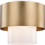 Hudson Valley 8609-AGB Corinth Modern Aged Brass Flush Ceiling Light Fixture
