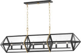 Hudson Valley 9055-AGB/BK Bedford Hills Contemporary Aged Brass / Black Kitchen Island Lighting