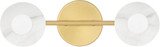 Hudson Valley 9202-AGB Elmont Contemporary Aged Brass 2-Light Bathroom Light