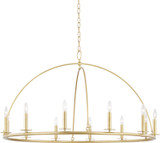 Hudson Valley 9547-AGB Howell Aged Brass 47" Chandelier Lamp
