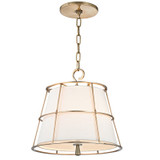 Hudson Valley 9816-AGB Savona Aged Brass Finish 15.25" Tall Pendant Light Fixture