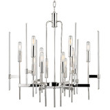 Hudson Valley 9912-PN Bari Modern Polished Nickel Finish 26.5" Tall Chandelier Light