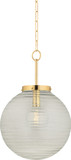 Hudson Valley 9917-AGB Falls Mills Contemporary Aged Brass 16" Drop Ceiling Lighting