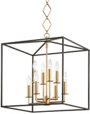 Hudson Valley BKO151-AGB-BK Richie Contemporary Aged Brass / Black 18" Foyer Lighting Fixture