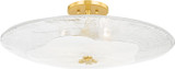 Hudson Valley KBS1742504L-AGB Lago Modern Aged Brass Large Flush Mount Lighting