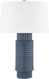 Hudson Valley L1956-AGB/CGR Broderick Modern Aged Brass/Grey Blue Reactive Ceramic Table Lighting