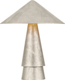 Hudson Valley L2522-WSL Foxton Modern Warm Silver Leaf Side Table Lamp