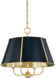 Hudson Valley MDS120-AGB/DBL Cambridge Modern Aged Brass / Darkest Blue 20" Hanging Light Fixture