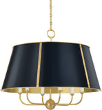 Hudson Valley MDS121-AGB/DBL Cambridge Contemporary Aged Brass / Darkest Blue 28.5" Hanging Pendant Lighting