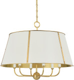 Hudson Valley MDS121-AGB/OW Cambridge Modern Aged Brass / Off White 28.5" Drop Lighting