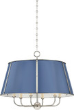 Hudson Valley MDS121-PN/FBL Cambridge Modern Polished Nickel / Soft French Blue 29" Drum Drop Ceiling Lighting