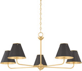 Hudson Valley MDS2000-AGB/DB Burghley Modern Aged Brass / Distressed Bronze Chandelier Lighting