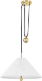 Hudson Valley MDS511-AGB Dorset Contemporary Aged Brass Ceiling Light Pendant