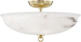 Hudson Valley MDS810-AGB Somerset Modern Aged Brass LED Flush Mount Lighting