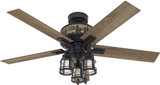 Hunter 50169 Vista Country Natural Iron LED 52" Ceiling Fan