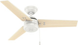 Hunter 50262 Cassius Modern Fresh White Outdoor 44" Home Ceiling Fan