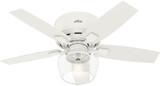 Hunter 50421 Bennett Matte White LED 44" Home Ceiling Fan