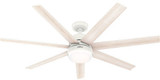 Hunter 51375 Phenomenon Contemporary Matte White LED 60" Ceiling Fan