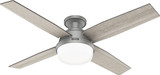 Hunter 51736 Dempsey Matte Silver LED 52" Ceiling Fan