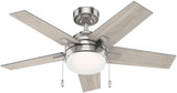 Hunter 51839 Bartlett Brushed Nickel LED 44" Ceiling Fan
