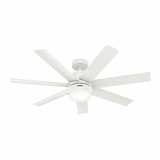 Hunter 52375 Brazos Contemporary Fresh White LED 52" Home Ceiling Fan