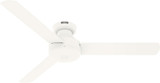 Hunter 52408 Presto Contemporary Matte White 52" Home Ceiling Fan